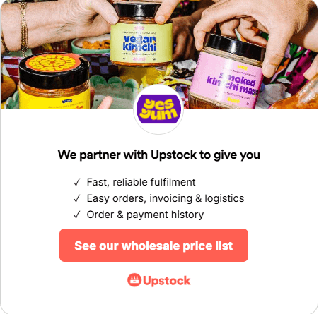 Link icon to YesYum on Upstock prdering platform
