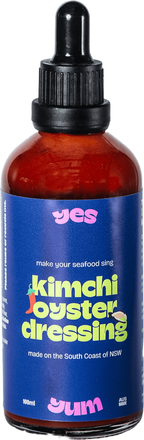 A bottle of Yes Yum kimchi oyster dressing 